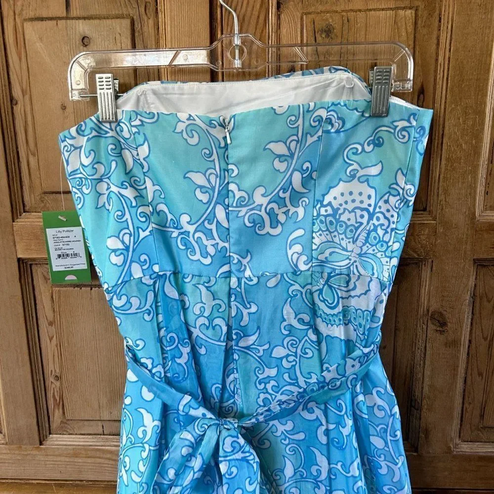 NWT Lilly Pulitzer 4 Dress Sleeveless Angelette Dress Via Blue Making The Rounds - Picture 9 of 16